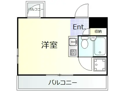 ツルミキイハイツ(ワンルーム/5階)の間取り写真