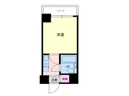 ビューハイム(1K/4階)の間取り写真