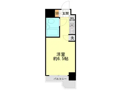 朝日多摩川プラザ(ワンルーム/7階)の間取り写真