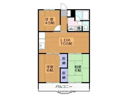 ルミエール屏風ヶ浦 (3LDK/2階)の間取り写真