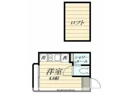 ポンデロッサ江川A棟(ワンルーム/1階)の間取り写真