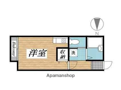 コンフォート緑が丘(ワンルーム/1階)の間取り写真