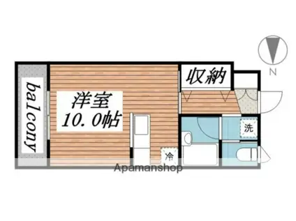 プレサージュ(ワンルーム/2階)の間取り写真