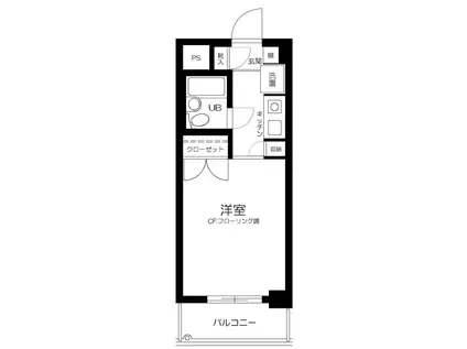 モナークマンション武蔵新城第2(1K/4階)の間取り写真