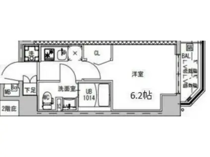 S-RESIDENCE横浜大通公園(1K/3階)の間取り写真