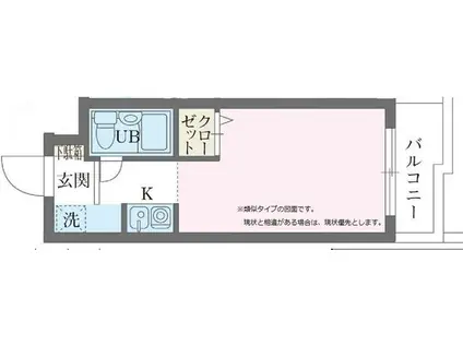 ジョイフル溝の口(ワンルーム/3階)の間取り写真