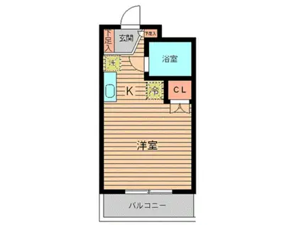 美山コーポ向ヶ丘(ワンルーム/1階)の間取り写真