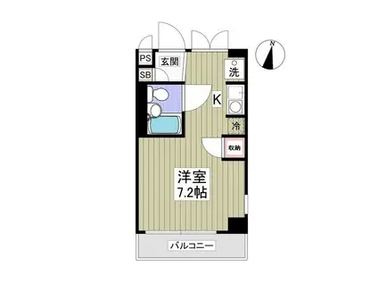 ウィンベルソロ平塚NO.9(ワンルーム/2階)の間取り写真
