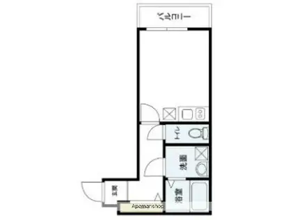 グランディール睦町(ワンルーム/3階)の間取り写真