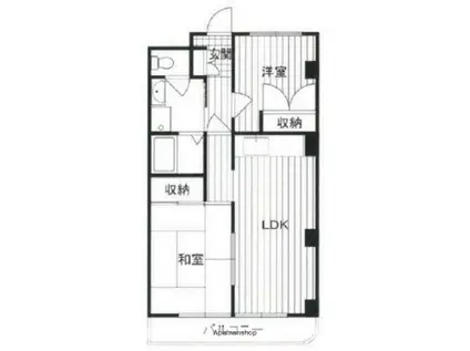 ヒルサイドハイツ(2LDK/3階)の間取り写真