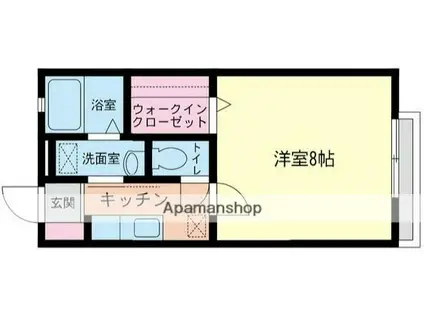 サンシャインMAEDA(1K/2階)の間取り写真