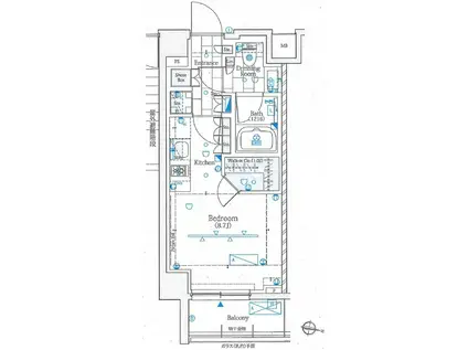 アプリーレ池上(ワンルーム/2階)の間取り写真