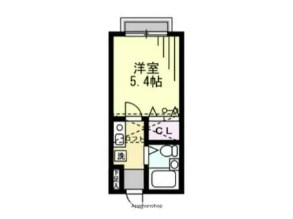 メープル北久里浜A(1K/2階)の間取り写真