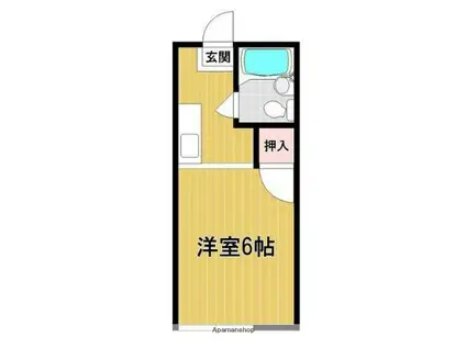 ベルハイツ(ワンルーム/1階)の間取り写真