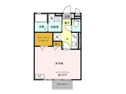 アゼリア(1K/2階)の間取り写真