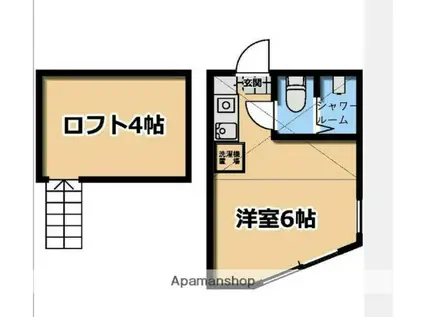 ユナイト田浦クリスカーティス(ワンルーム/2階)の間取り写真