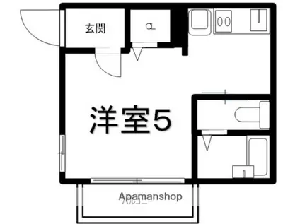 メゾン・ド・ラエラ(ワンルーム/2階)の間取り写真