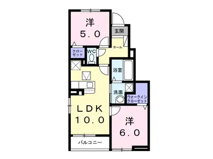 リミテッドⅡ(2LDK/1階)の間取り写真