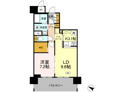 リーラ横浜川和町(1LDK/3階)の間取り写真
