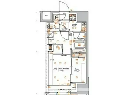 SYFORME MACHIDA(1LDK/2階)の間取り写真