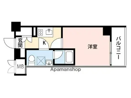 SQUARE CITY YOKOHAMA NEGISHI(1K/5階)の間取り写真