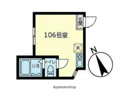 ユナイト星川クロックムッシュ(ワンルーム/1階)の間取り写真