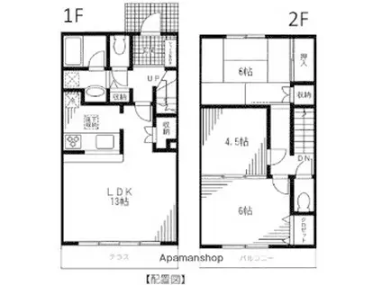 ラックフィル中川B棟(3LDK)の間取り写真