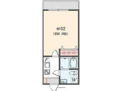 アザーレ・キュリオス伊勢原(1K/3階)の間取り写真