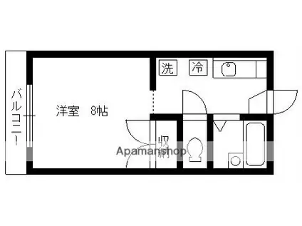 メゾン ボナール(1K/1階)の間取り写真