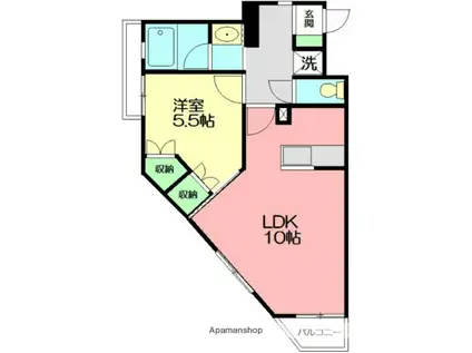 CONFOR鴨宮(1LDK/3階)の間取り写真