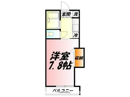 エトワール(1K/2階)の間取り写真