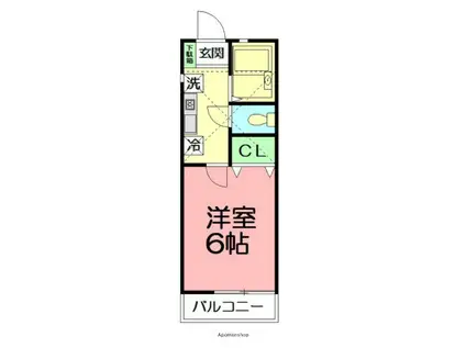 グランデリーベル(1K/2階)の間取り写真