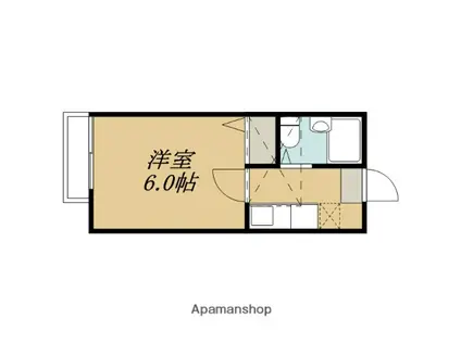 ジュネパレス茅ヶ崎第8(1K/2階)の間取り写真