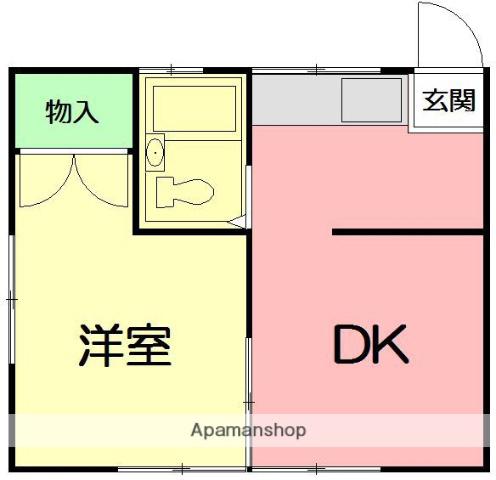 メゾン・ラメール(1DK/2階)の間取り写真