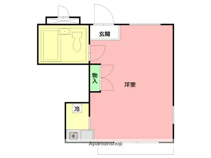 レスティー藤沢第2(ワンルーム/3階)の間取り写真