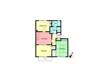 グランシャリオ(3DK/1階)の間取り写真