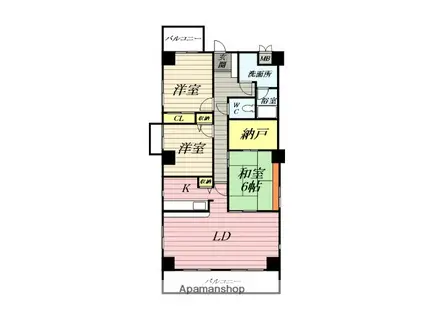 アネシスヒルズ(3SLDK/5階)の間取り写真
