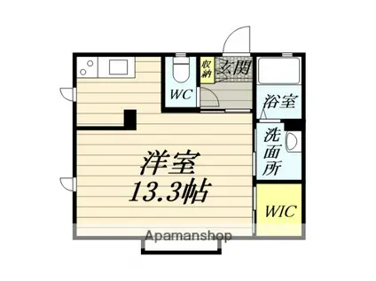 エルマージュ鴨宮(ワンルーム/2階)の間取り写真