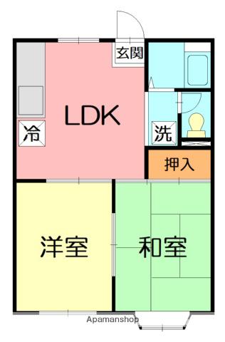 メゾンアイ Ⅰ(2LDK/1階)の間取り写真