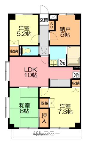 パストラルピア(3SLDK/2階)の間取り写真