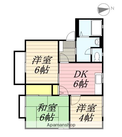 ディアス湘南(3DK/1階)の間取り写真