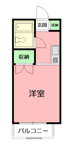 パークビル(ワンルーム/4階)の間取り写真