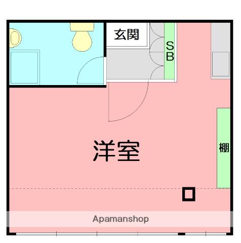 シーサイドパレス茅ヶ崎(ワンルーム/3階)の間取り写真