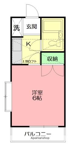 ファインビレッジⅢ(1K/2階)の間取り写真