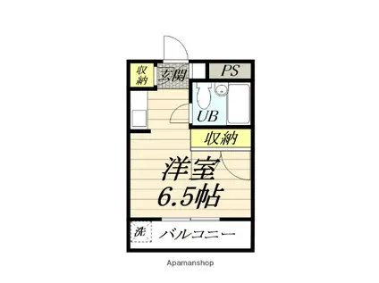 ユースフル南林間(ワンルーム/3階)の間取り写真