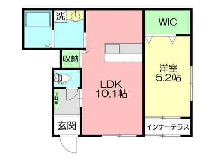 エストレヤ(1LDK/1階)の間取り写真