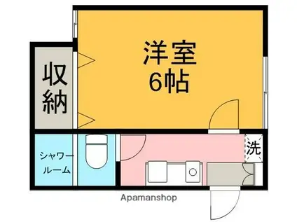 ジュネパレス伊勢原第01(1K/2階)の間取り写真