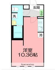 ミッドタウンプレイス(ワンルーム/1階)の間取り写真