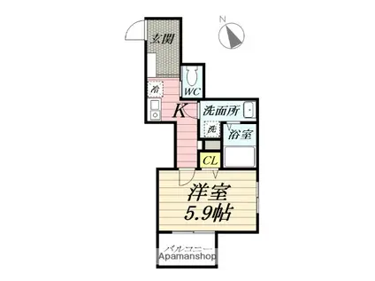 MELDIA PETIA渋谷(1K/3階)の間取り写真