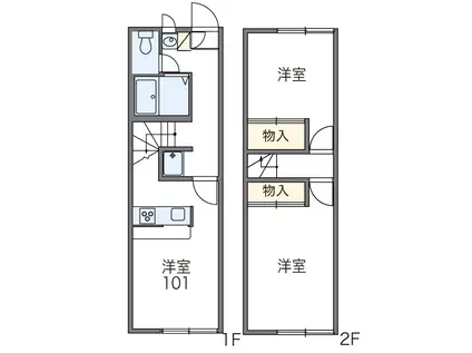 レオパレスサザンクロス(2DK/1階)の間取り写真